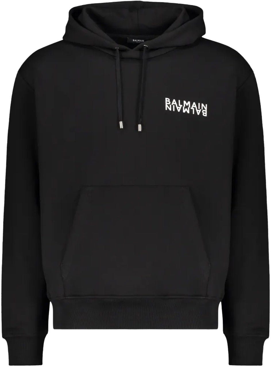 Balmain Logo Hoodie Zwart