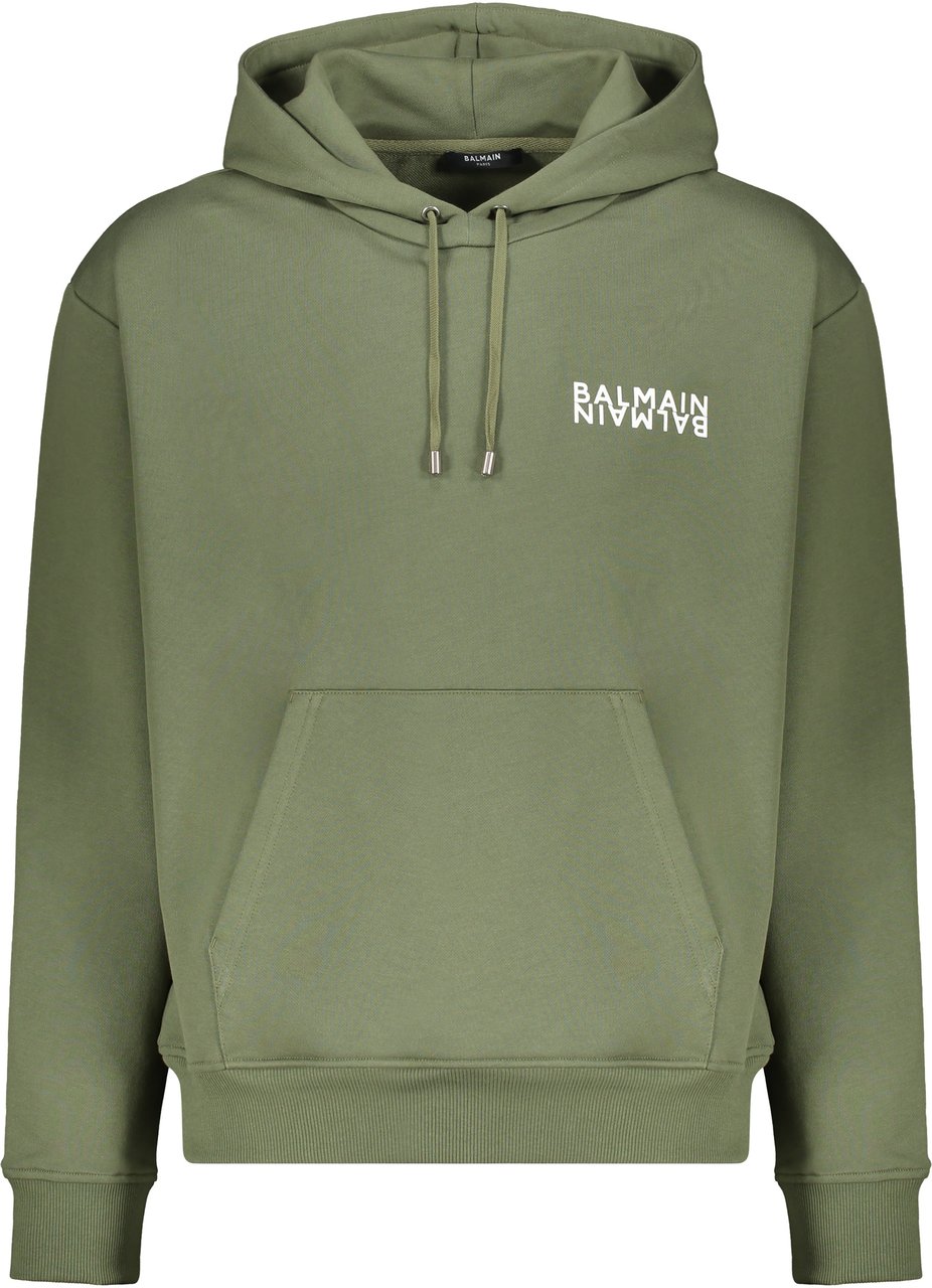 Balmain Hooded sweatshirt olive green Groen
