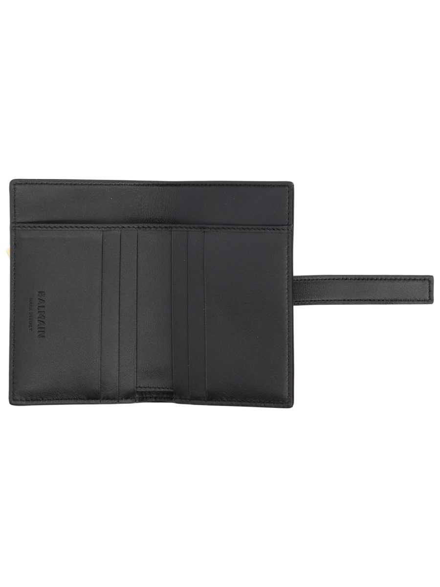 Balmain Geometric Monogram Padlock Card Holder Grijs