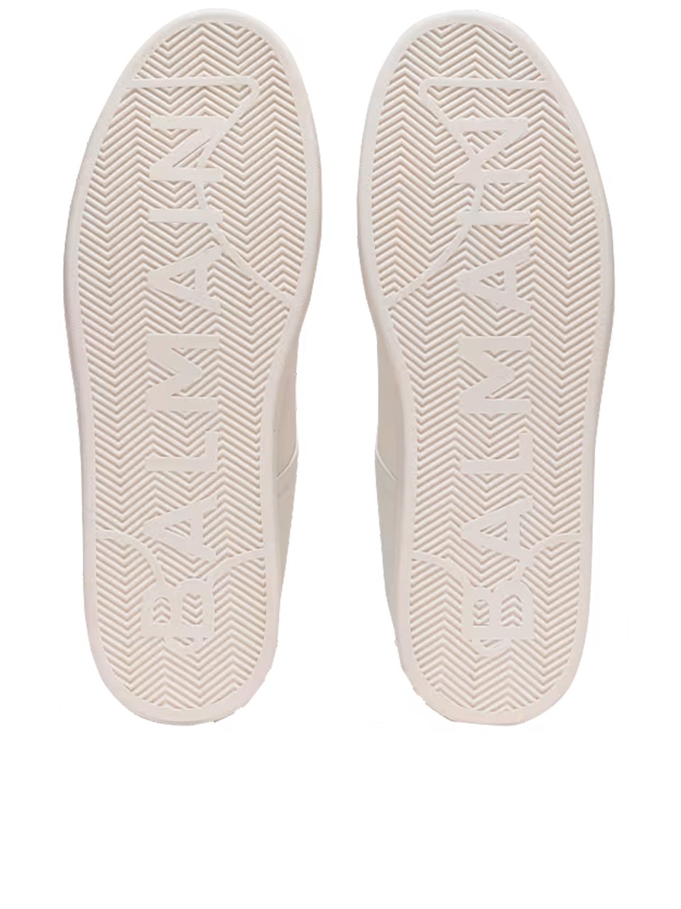 Balmain White Low Top Lace-Up Sneakers Grijs
