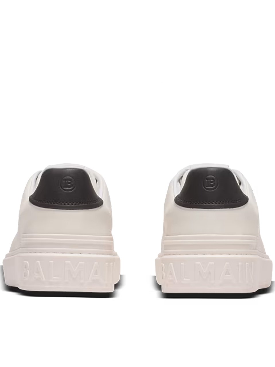 Balmain White Low Top Lace-Up Sneakers Grijs