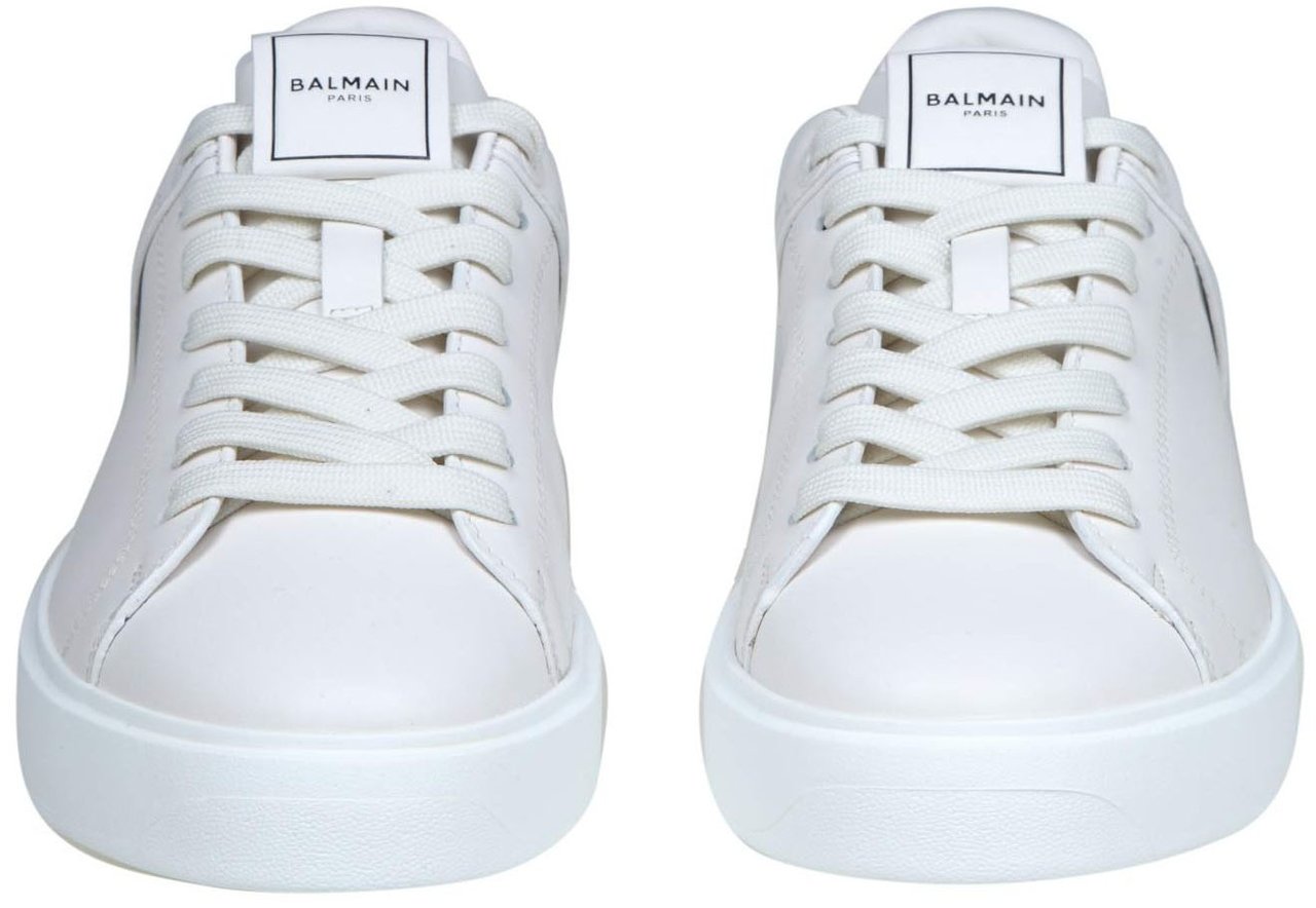 Balmain Balmain b court white leather sneakers Wit