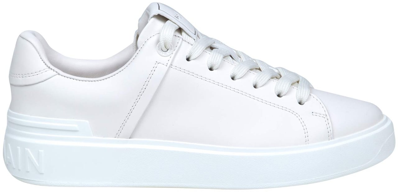 Balmain Balmain b court white leather sneakers Wit