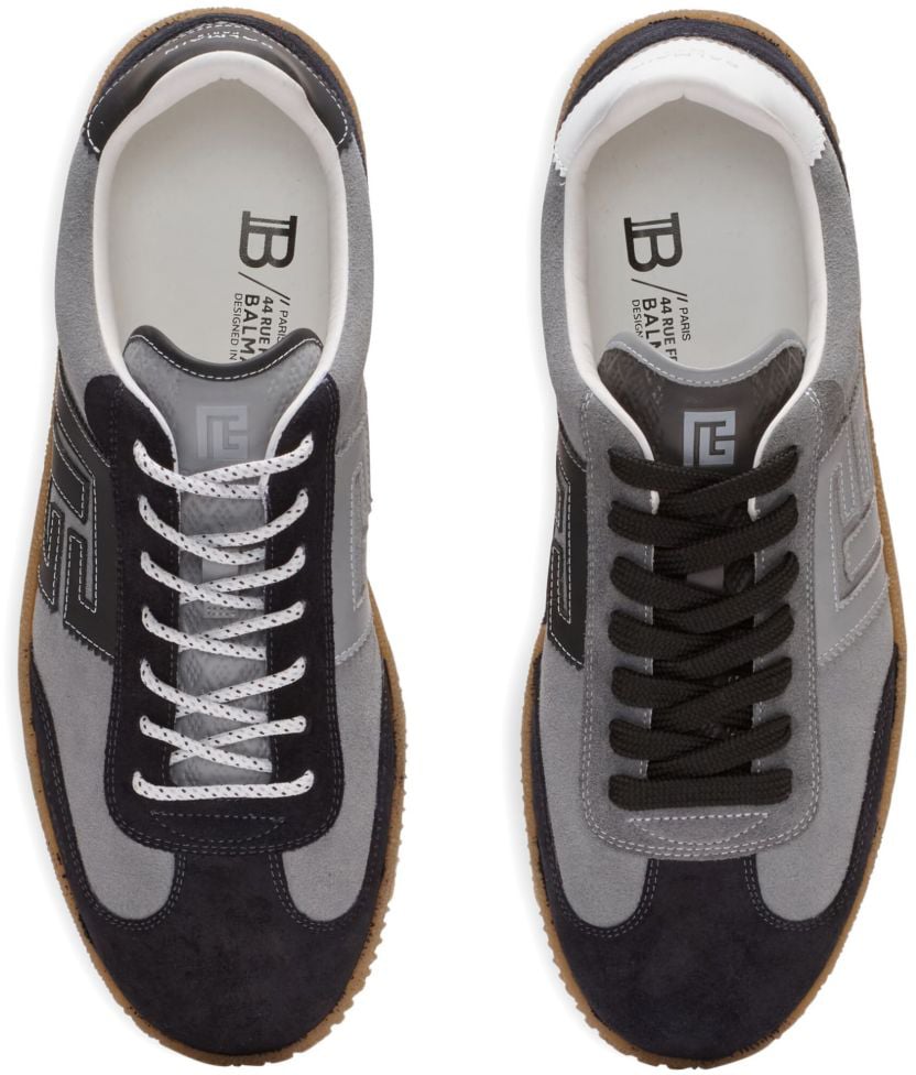 Balmain Sneakers Gris Fonce Donkergrijs