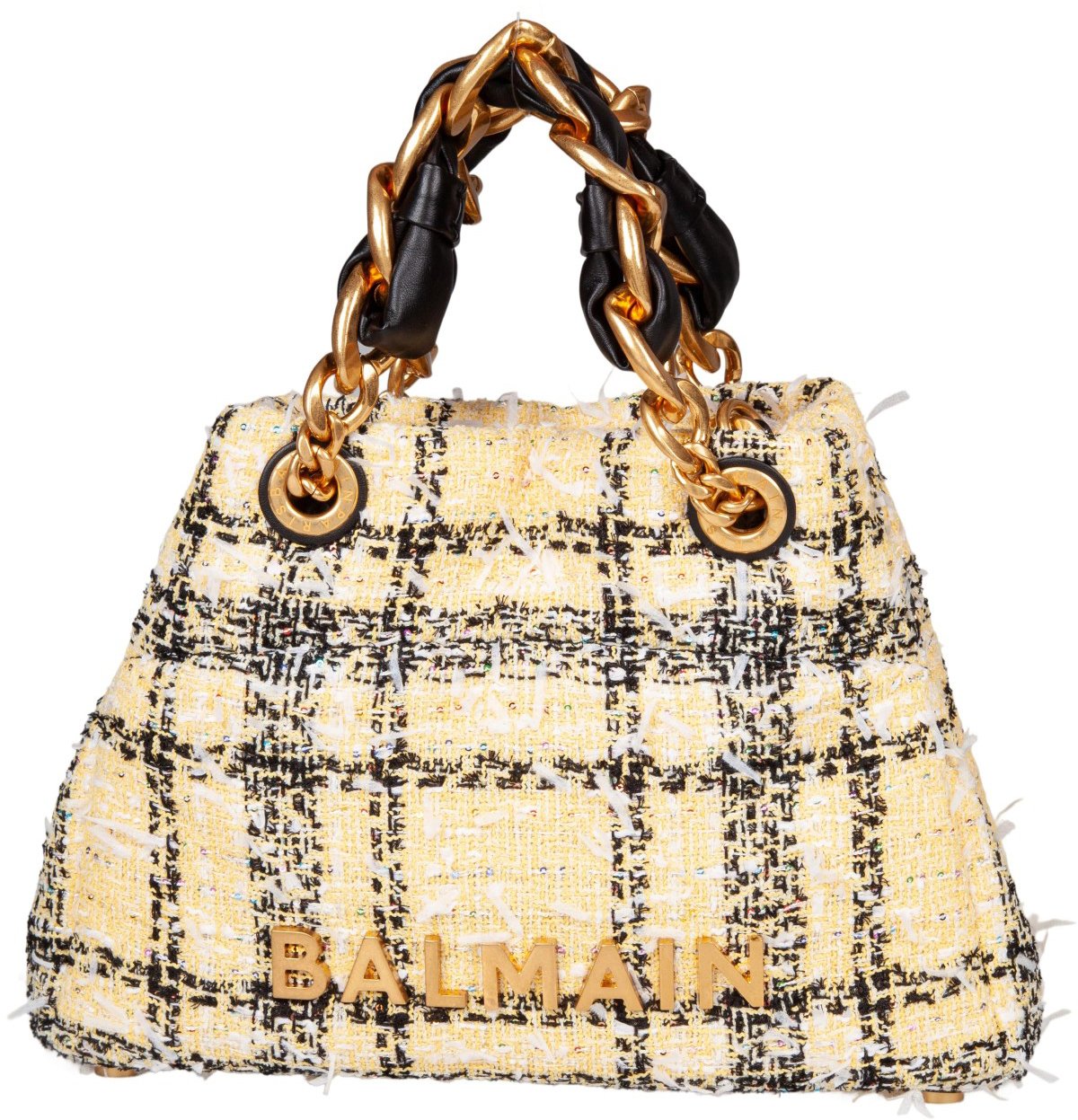 Balmain Balmain borsa shopping 1945 soft cabas small in tartan Divers