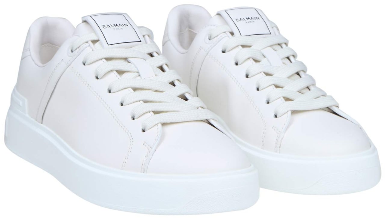Balmain Balmain b court white leather sneakers Wit