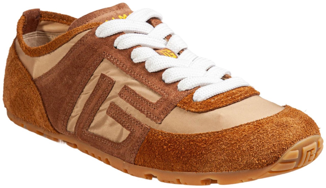 Balmain Balmain racer 45 suede sneakers in beige Beige