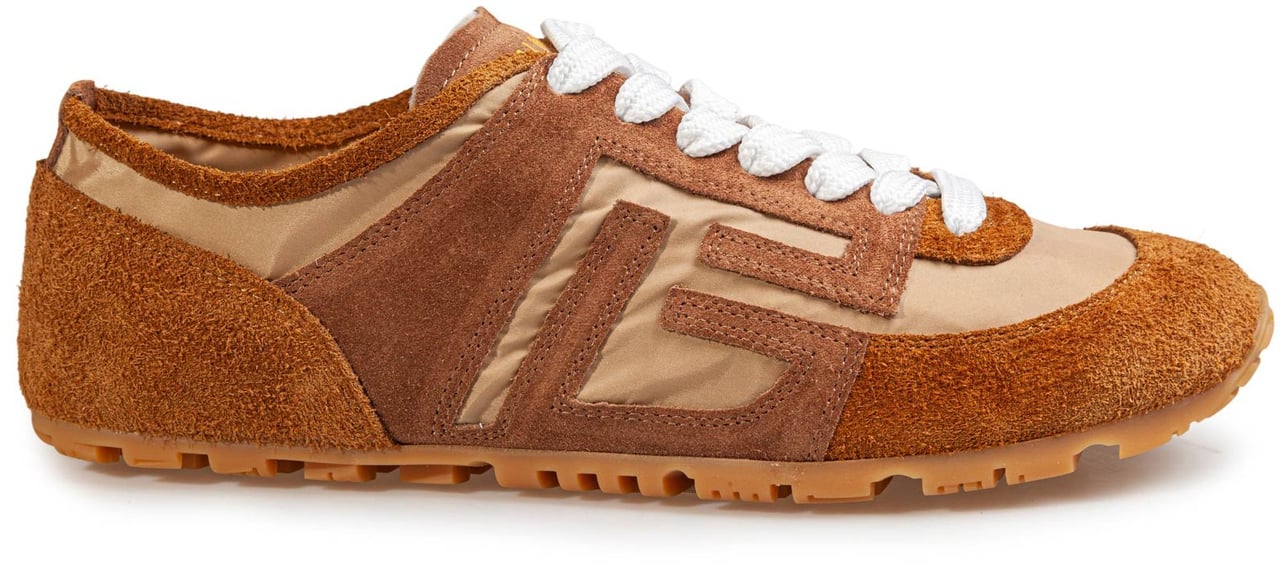 Balmain Balmain racer 45 suede sneakers in beige Beige