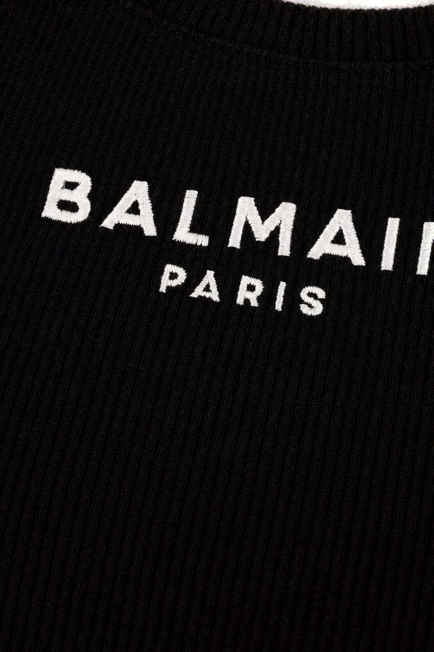 Balmain Black cotton top Zwart