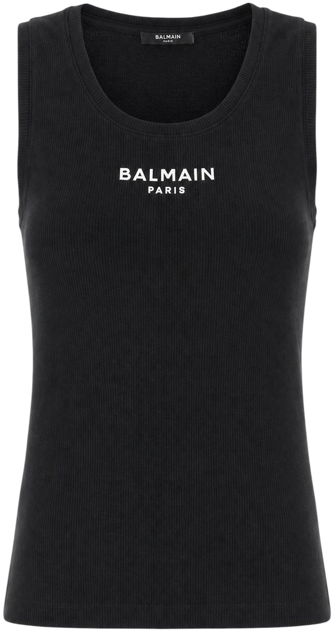 Balmain Black cotton top Zwart