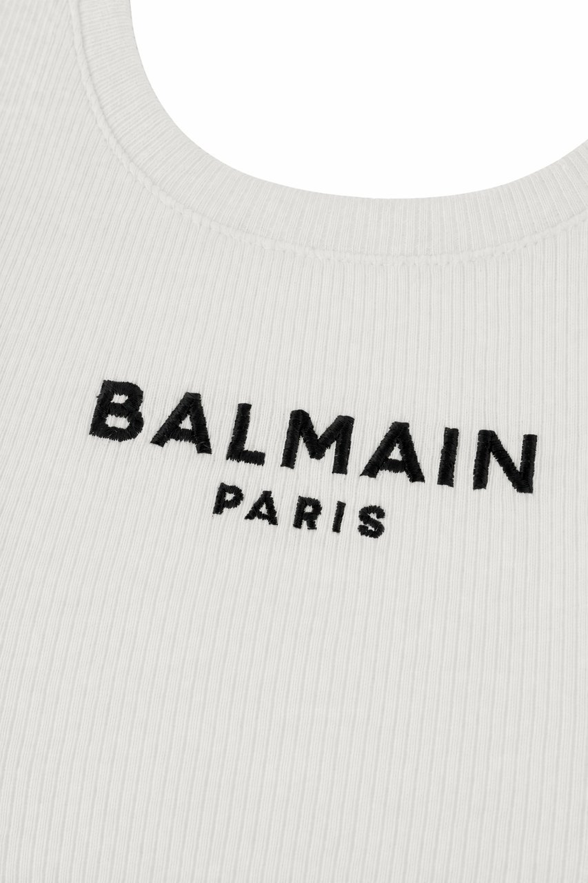 Balmain White cotton top Wit