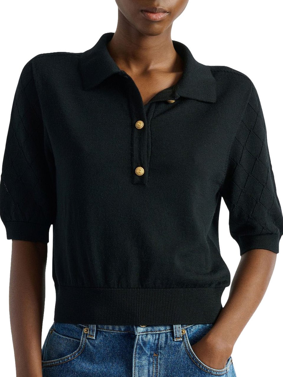 Balmain T-Shirts And Polos Black Zwart