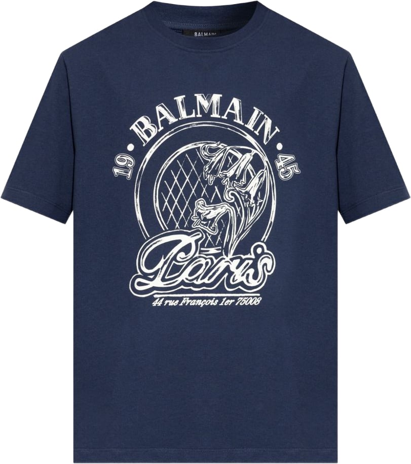 Balmain T-Shirts And Polos Blue/White Navy