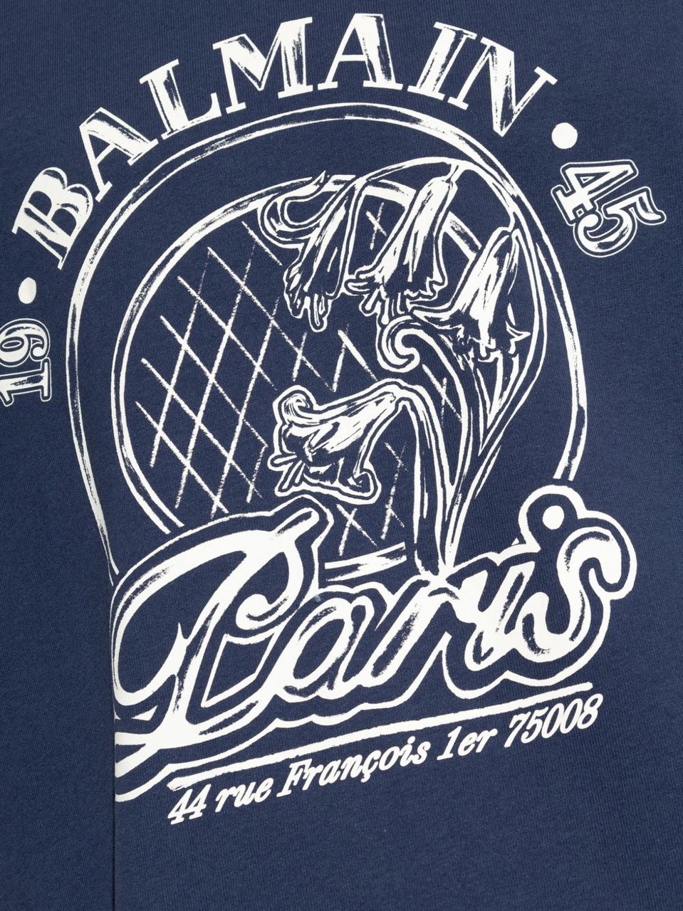 Balmain T-Shirts And Polos Blue/White Navy