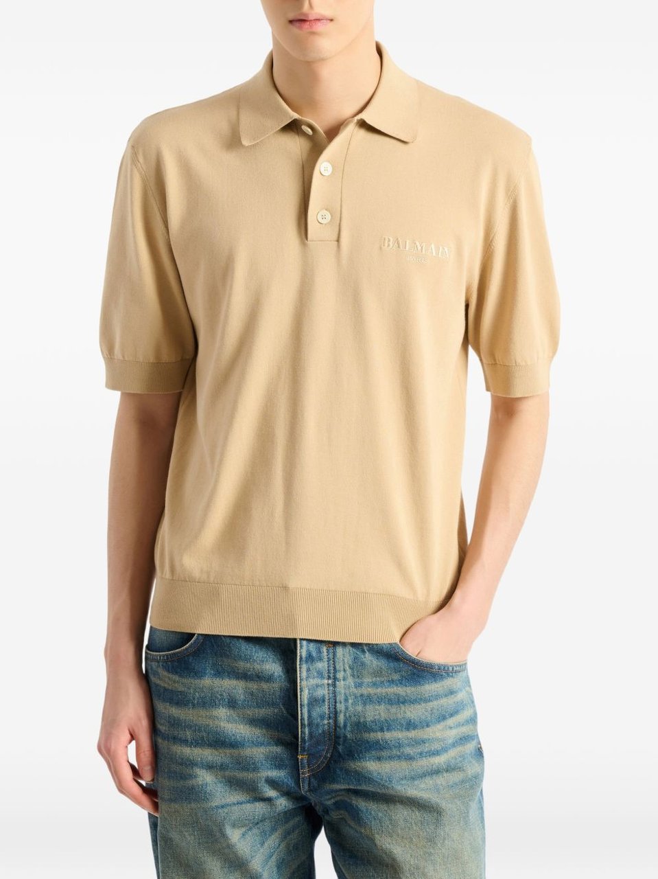 Balmain T-Shirts And Polos Dark Beige Beige