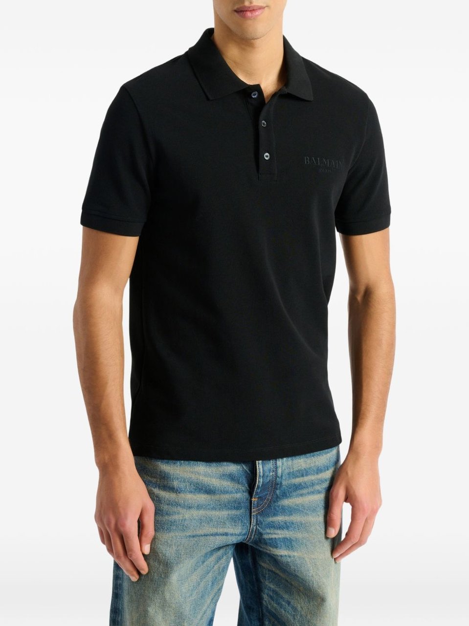 Balmain T-Shirts And Polos Black Zwart