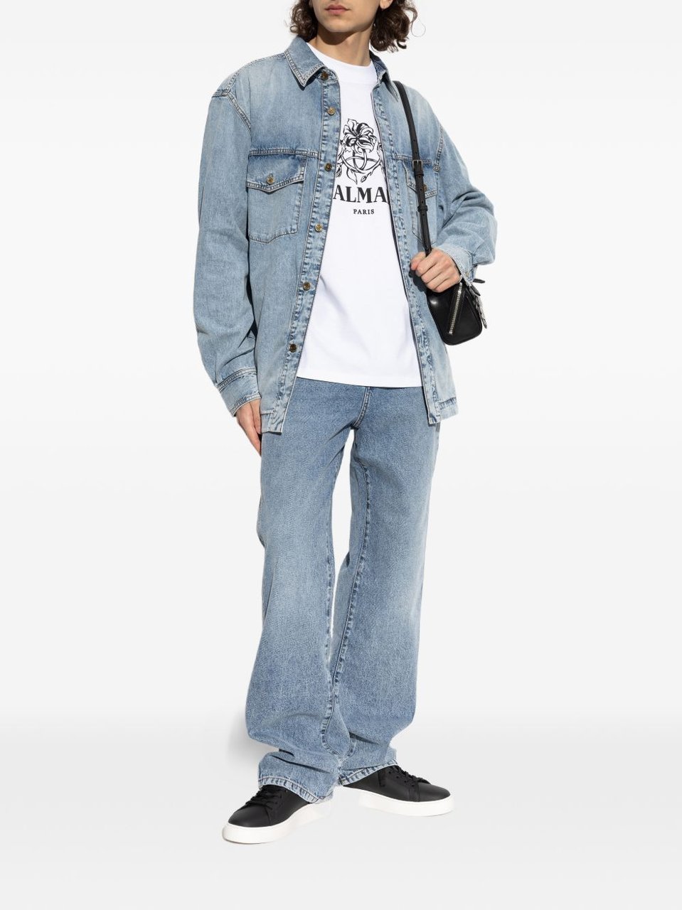 Balmain Shirts Light Blue Lichtblauw