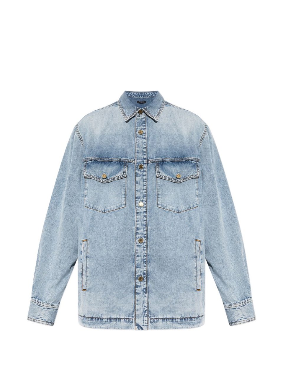 Balmain Shirts Light Blue Lichtblauw