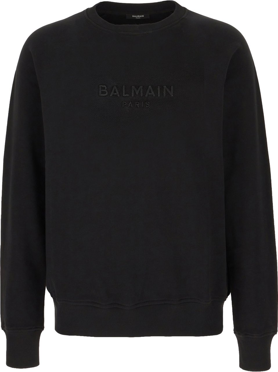 Balmain Black cotton sweatshirt Zwart
