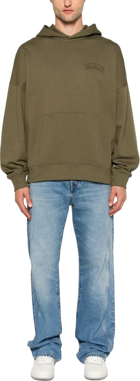 Balmain Sweaters Kaki/Black Donkergroen