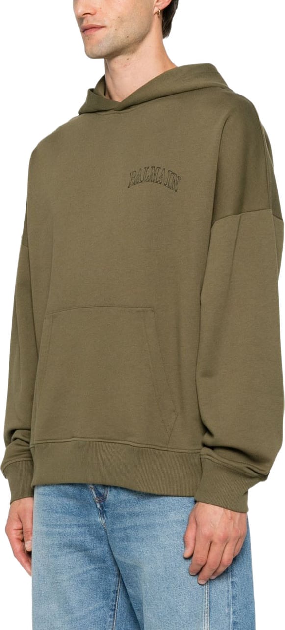 Balmain Sweaters Kaki/Black Donkergroen
