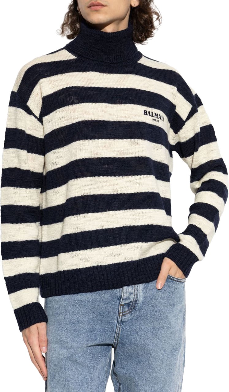 Balmain Sweaters Marine/Natural Navy
