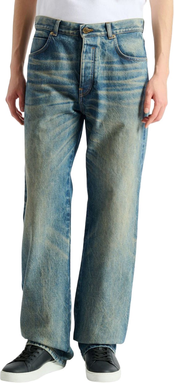 Balmain Jeans Washed Blue Blauw