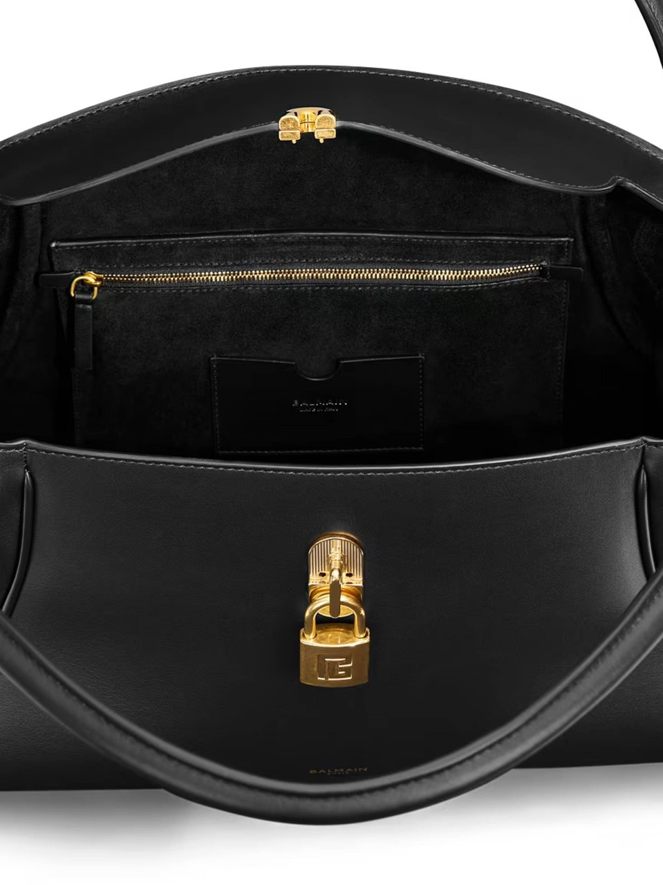 Balmain Classic Handle Winged Handbag Zwart