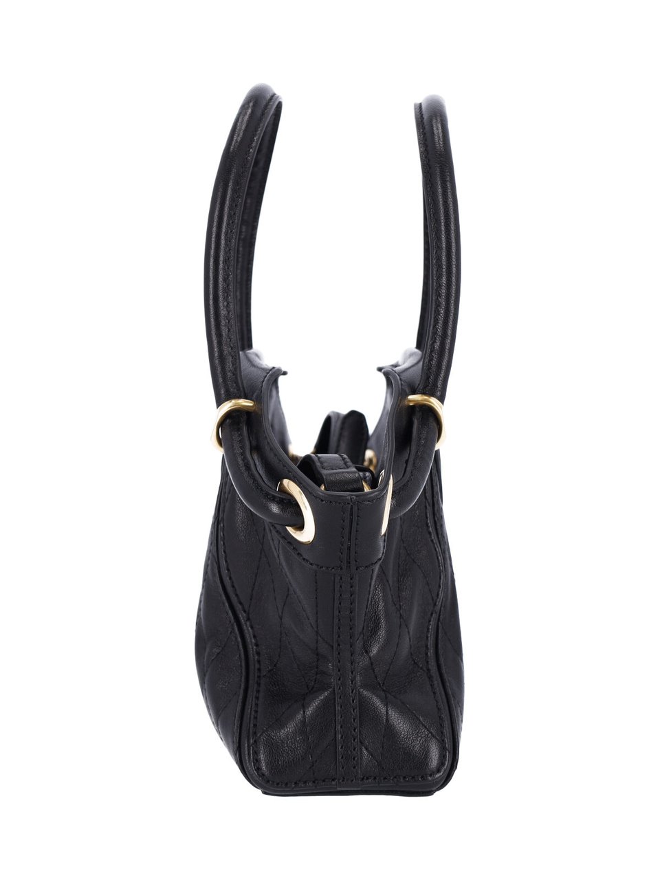 Balmain Black Lambskin Small Tote Bag Zwart