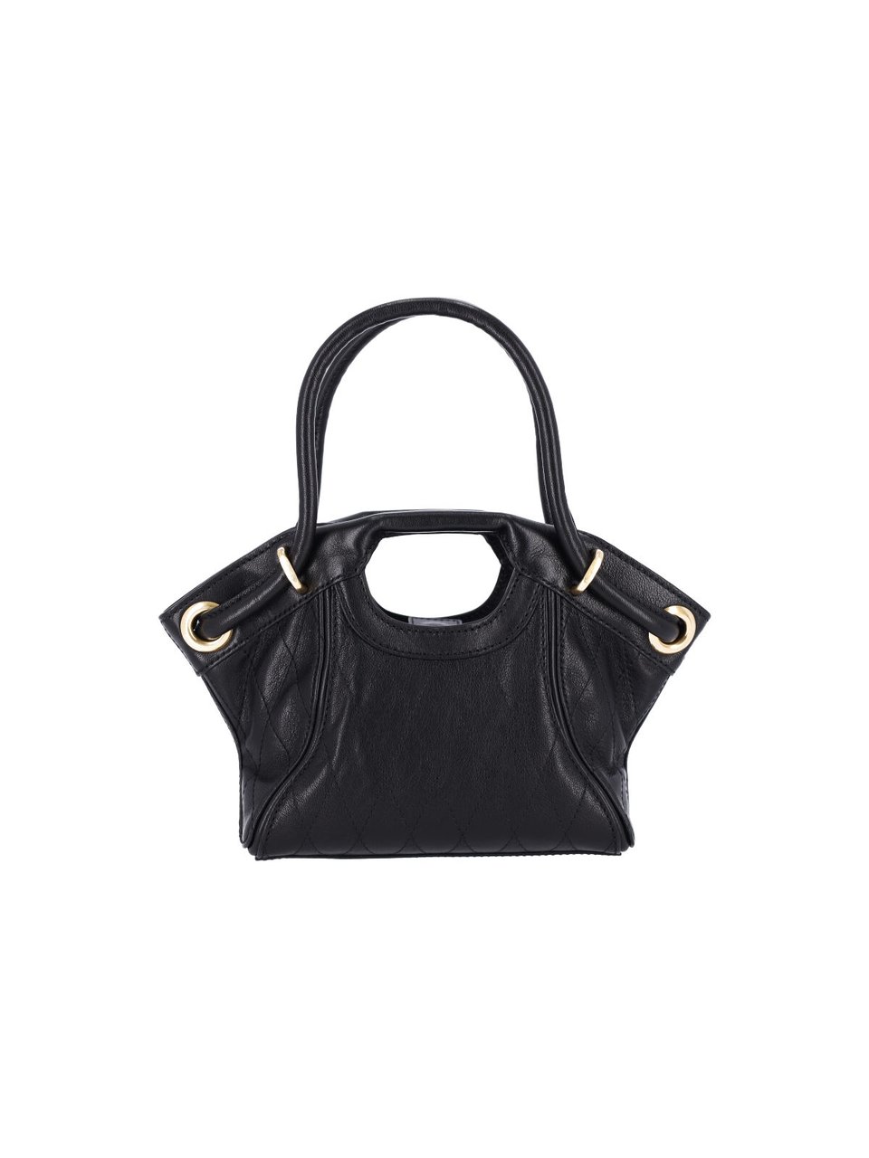Balmain Black Lambskin Small Tote Bag Zwart