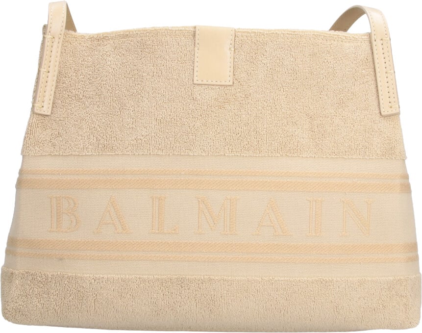 Balmain Beige Release Small Boucle Tote Neutraal