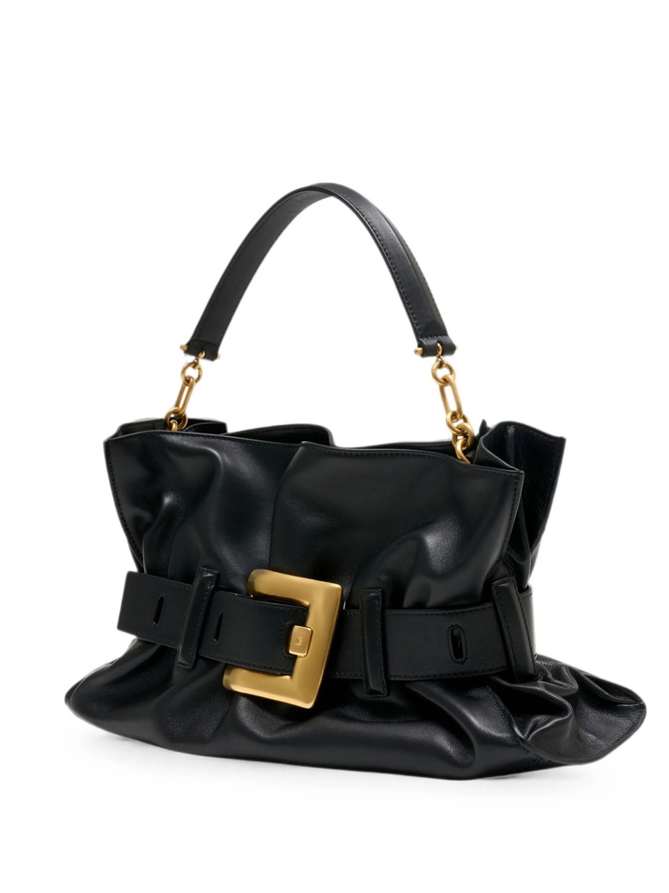 Balmain Evening Purse Bag SM Gathered Clutch Zwart