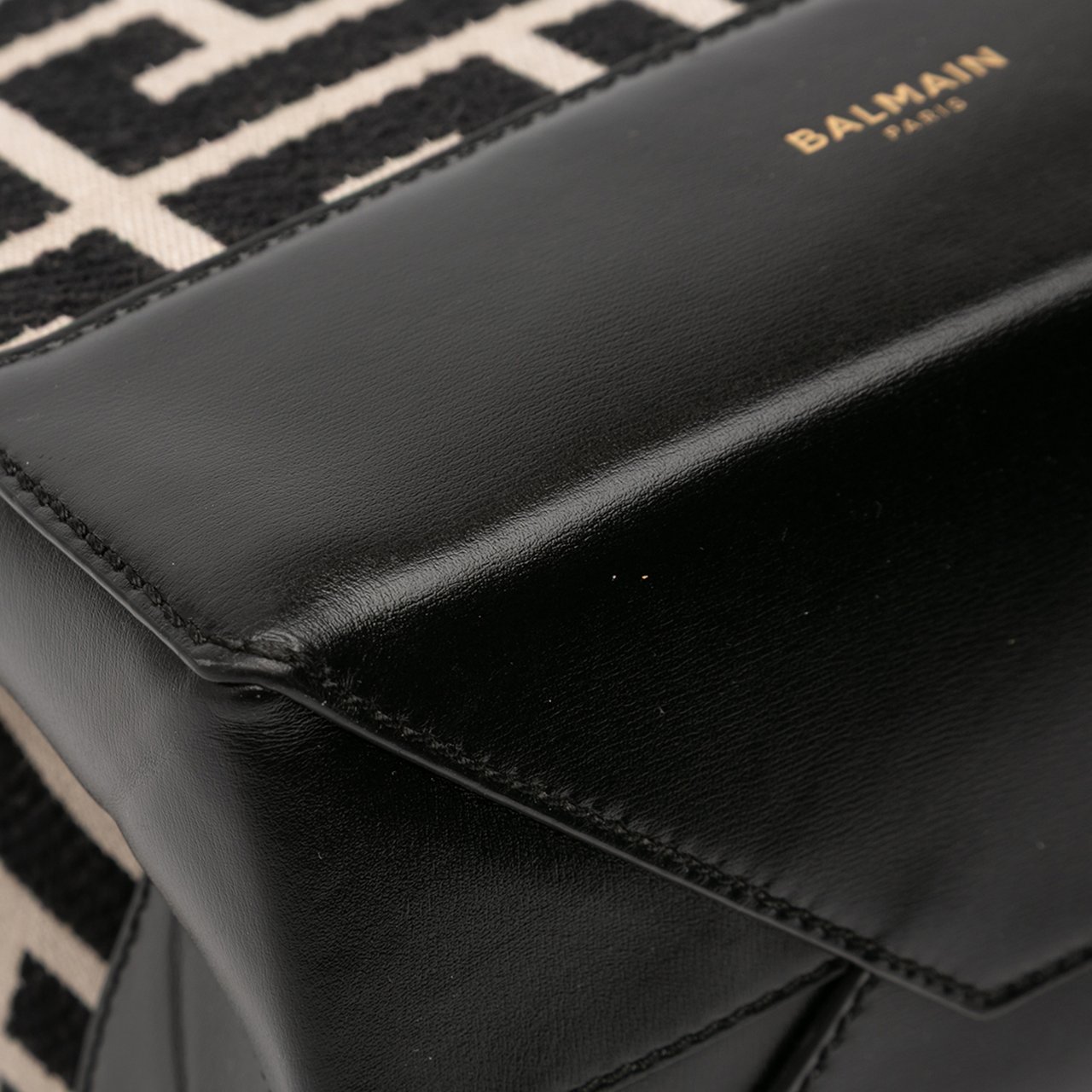 Balmain Maxi Monogram Jacquard North South Shopping Tote Bruin