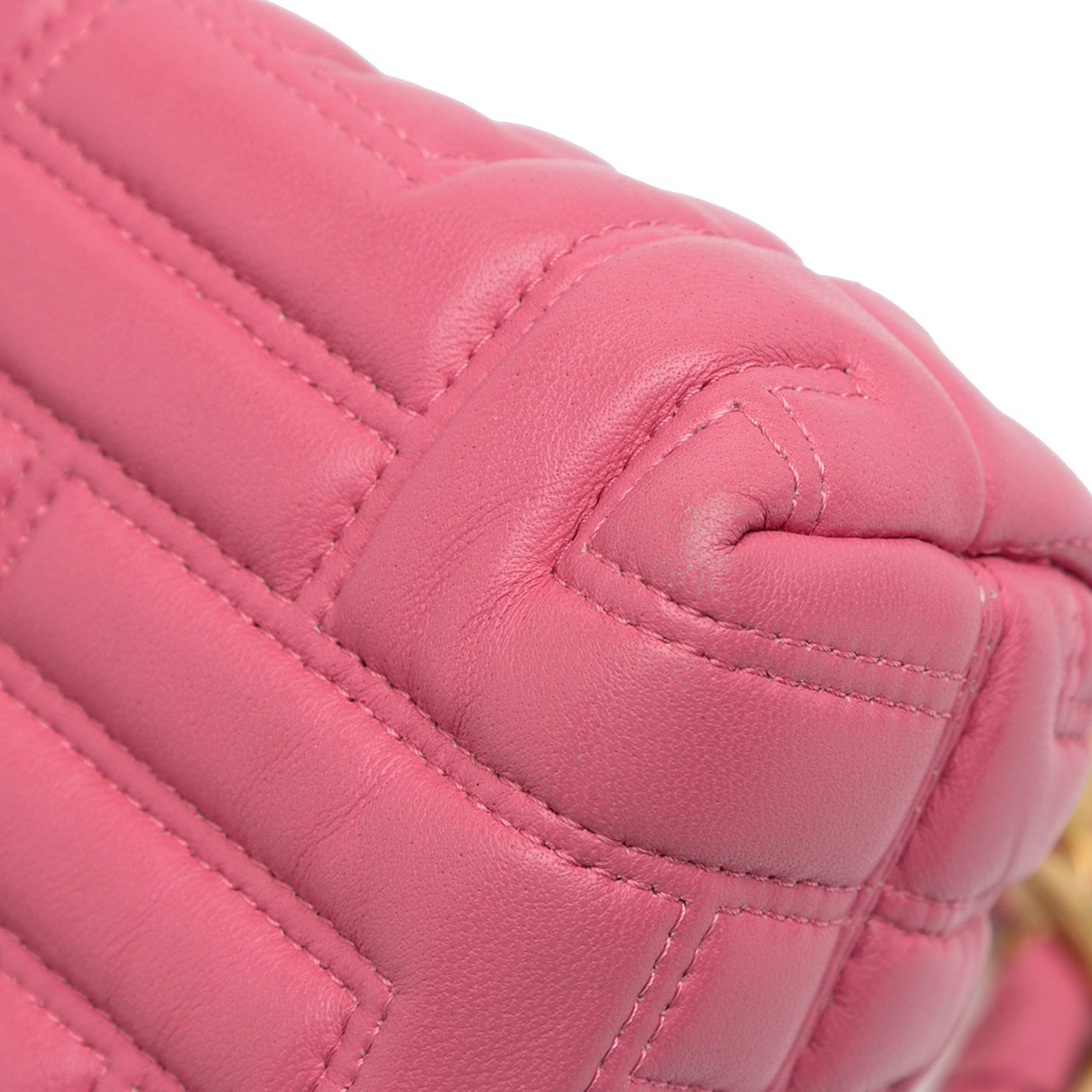 Balmain 1945 Quilted Leather Crossbody Roze