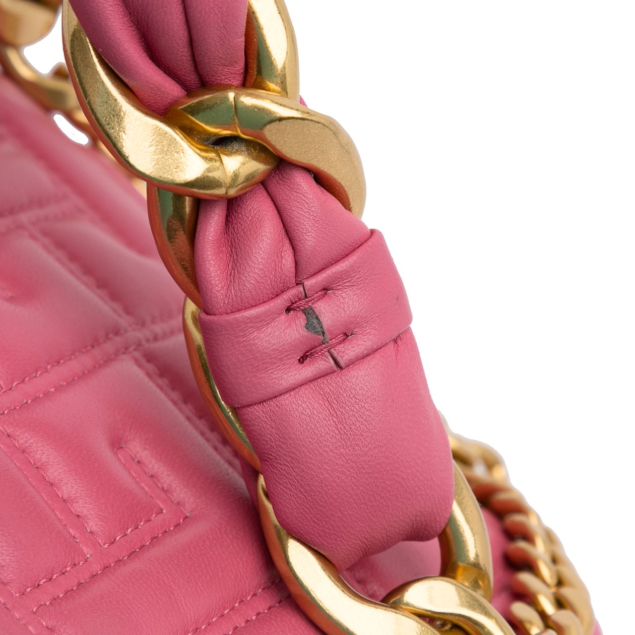 Balmain 1945 Quilted Leather Crossbody Roze