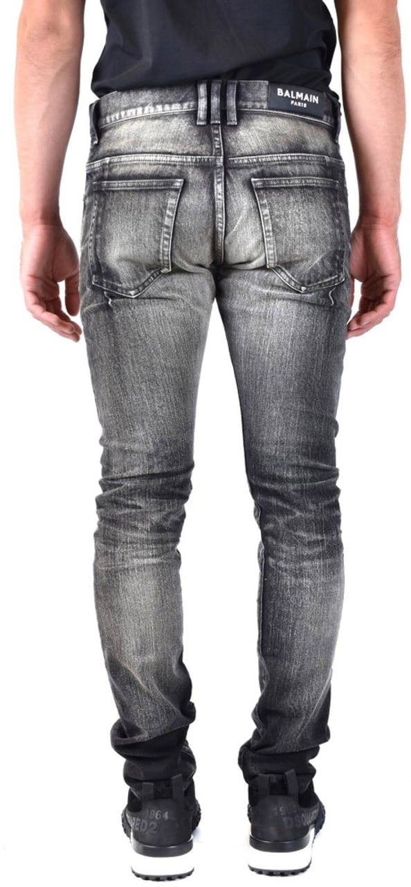 Balmain Balmain Distressed Jeans Zwart