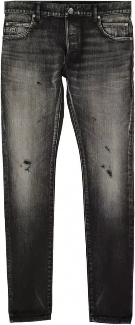 Balmain Balmain Distressed Jeans Zwart