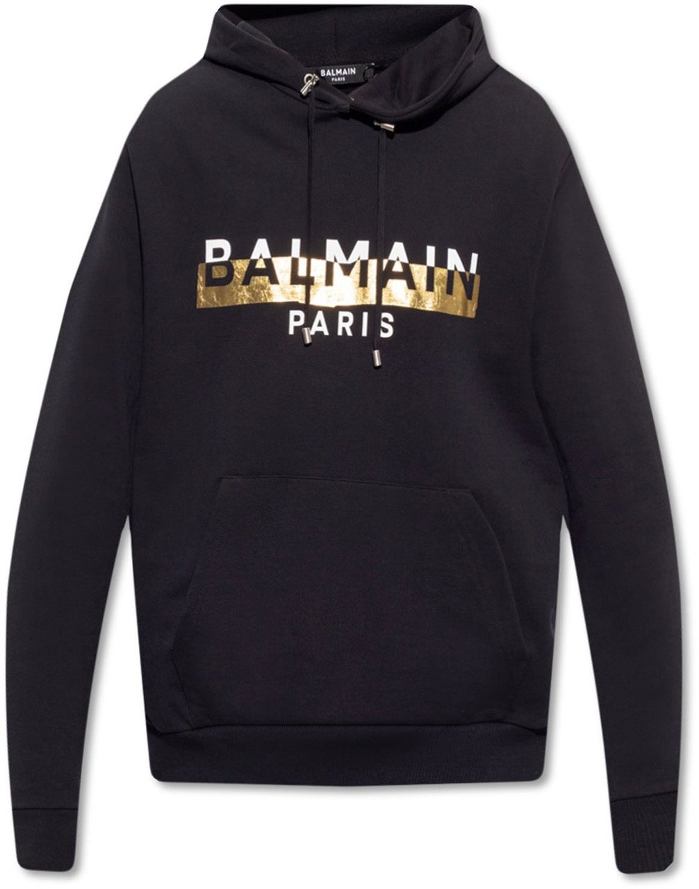 Balmain Balmain Logo Hooded Sweatshirt Zwart
