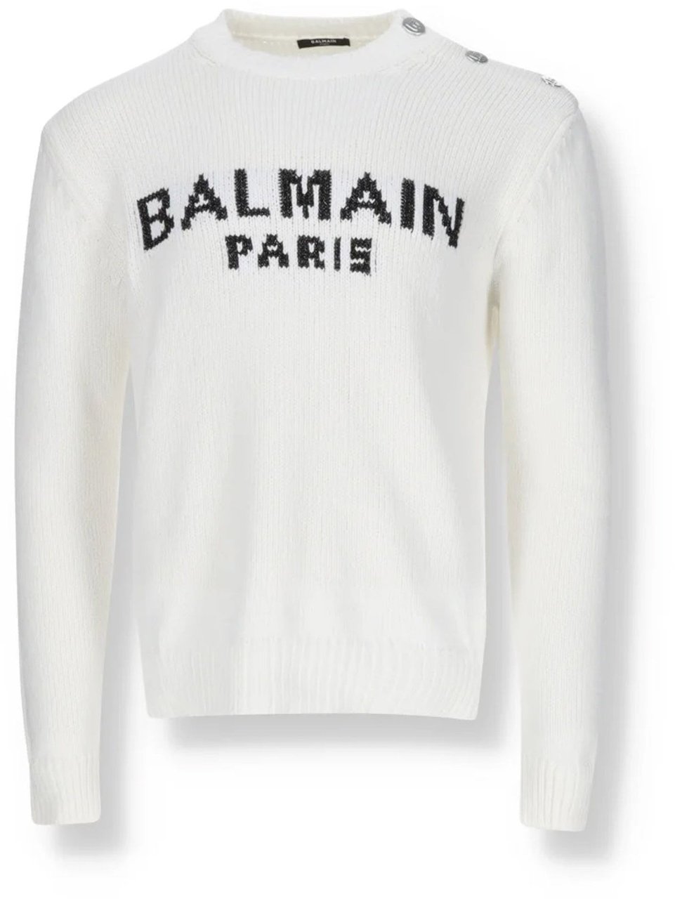 Balmain Balmain Cotton Logo Sweater Wit
