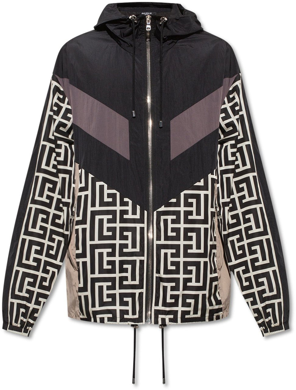 Balmain Balmain Nylon Monogram Jacket Zwart