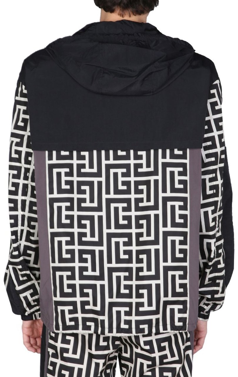 Balmain Balmain Nylon Monogram Jacket Zwart