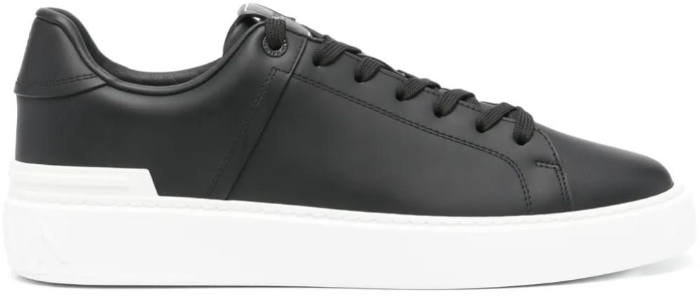 Balmain B Court Logo Low Top Sneakers Zwart