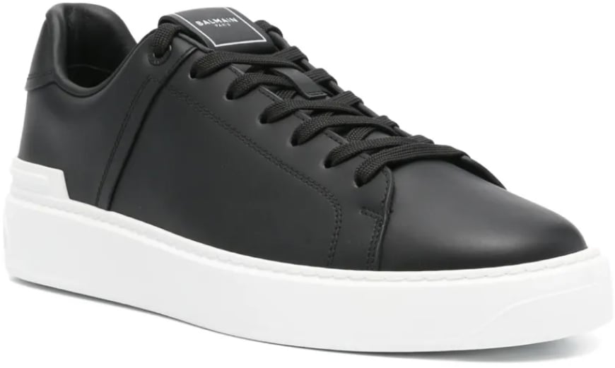 Balmain B Court Logo Low Top Sneakers Zwart