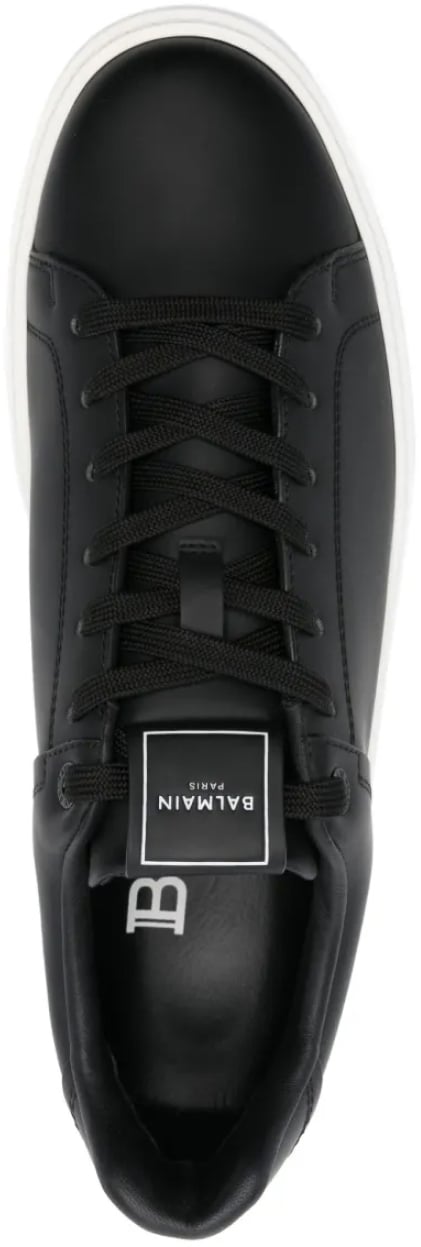 Balmain B Court Logo Low Top Sneakers Zwart