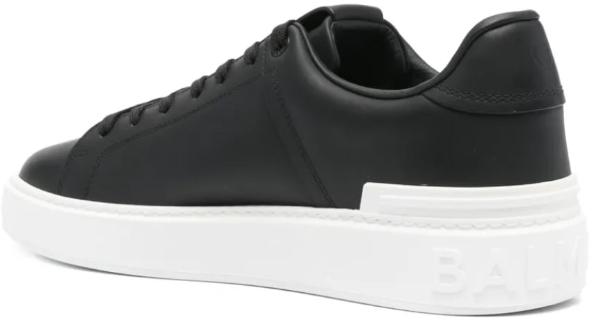 Balmain B Court Logo Low Top Sneakers Zwart