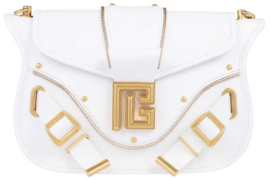 Balmain Leather crossbody bag Wit