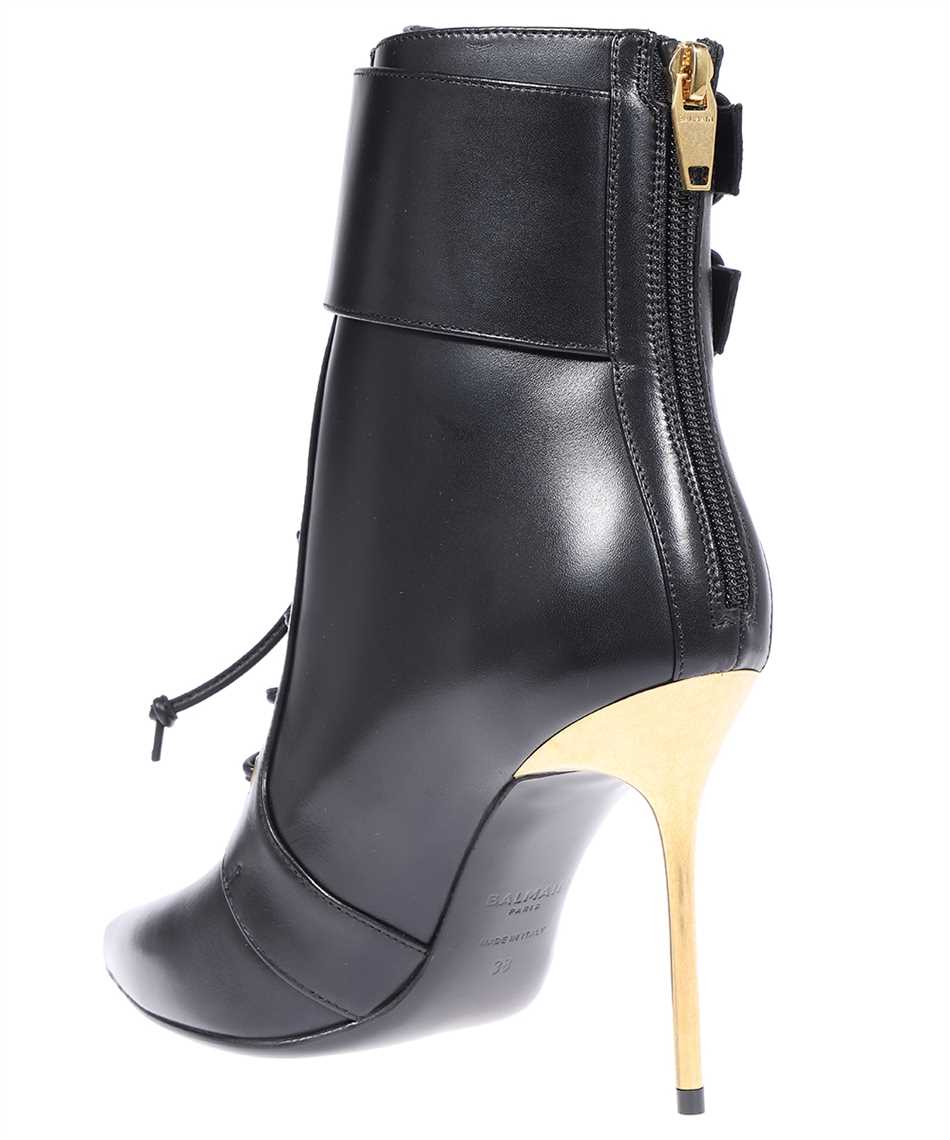 Balmain Leather ankle boots Zwart