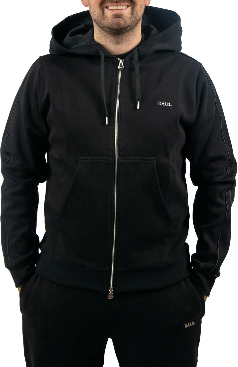 BALR Balr Q Series Zip Through Hoodie Zwart