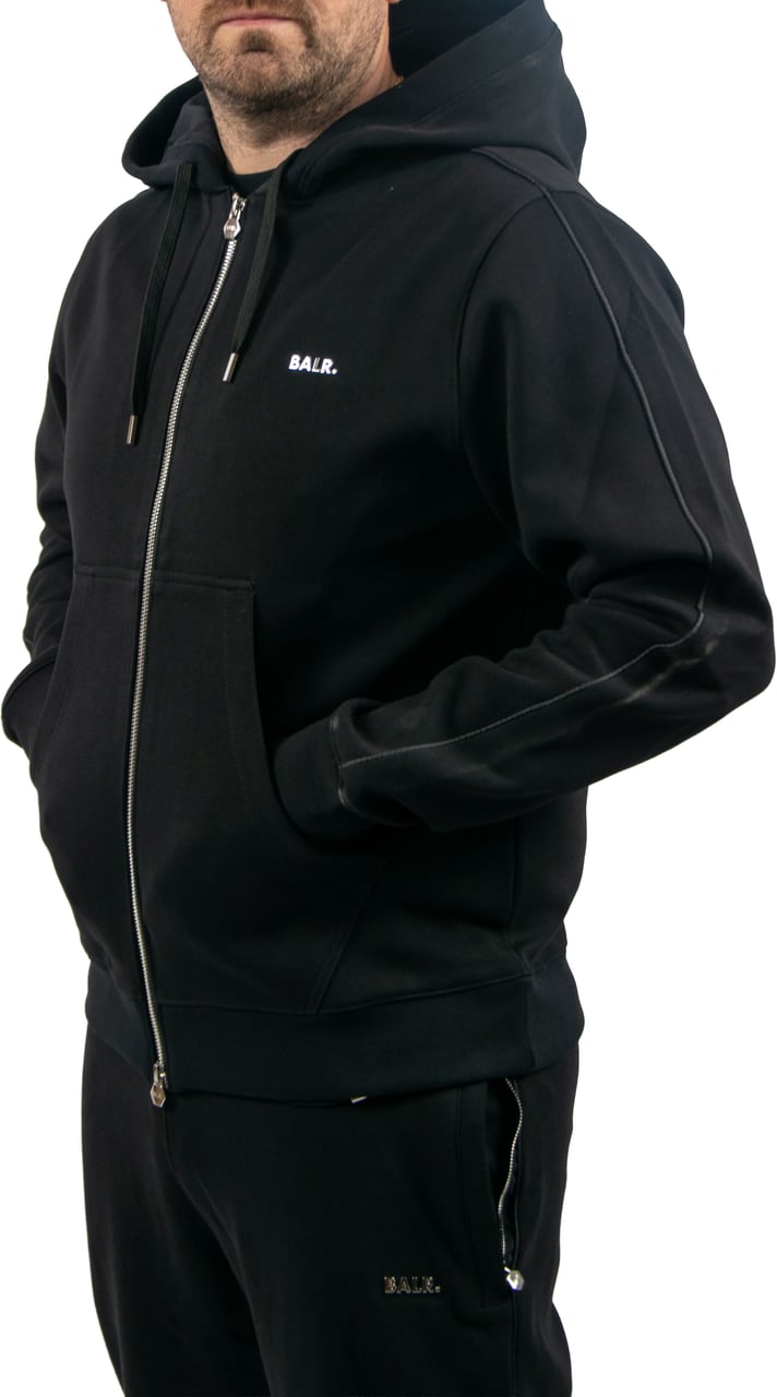 Balr Q Series Zip Through Hoodie Zwart