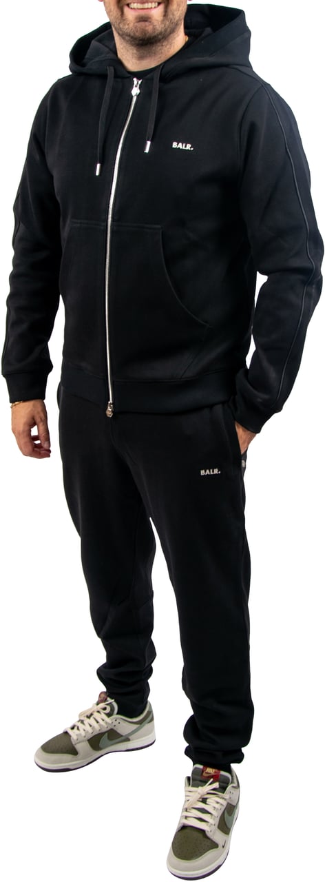 BALR Balr Q Series Zip Through Hoodie Zwart